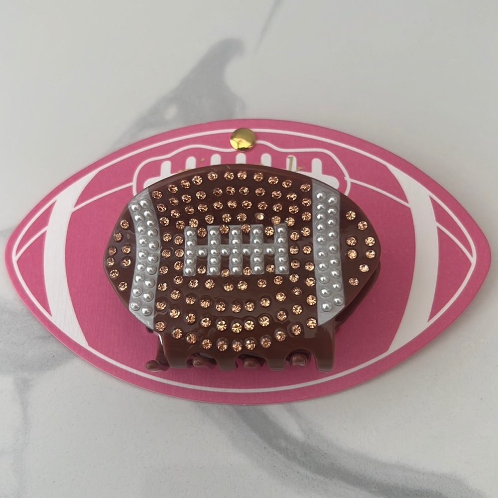 piper K Football  Claw Hairclip